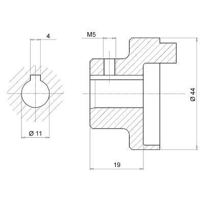полумуфта sgea01m01019 (sgea01m01019fg)