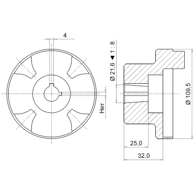 полумуфта sgea51fs300