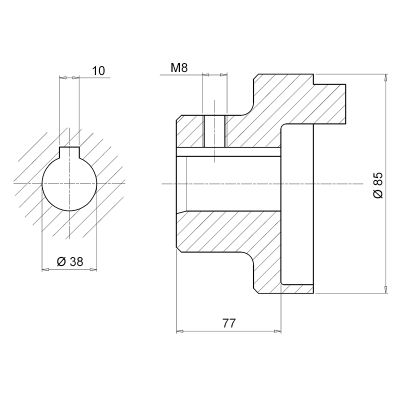 полумуфта sgea31m06077 (sgea31m06077fg)