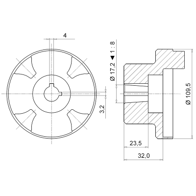 полумуфта sgea51fs200