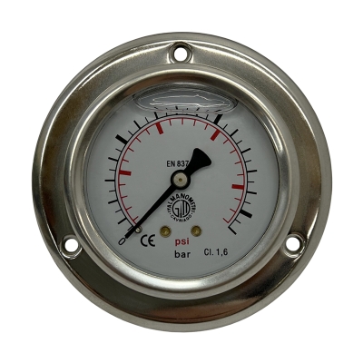 манометр осевой с фланцем minipress ilx6307lpf0/6pf (63 мм, 0-6 бар, 1/4")