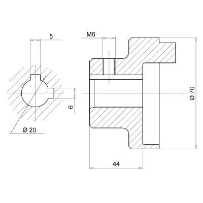 полумуфта sgea21c060442m (sgea21c060442mfg)