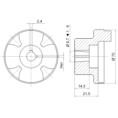 полумуфта sgea21fs100