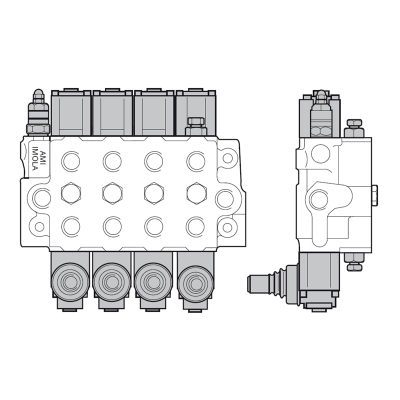 распределитель ami 304 p2s(160) ab6 c2 r4(200) x4