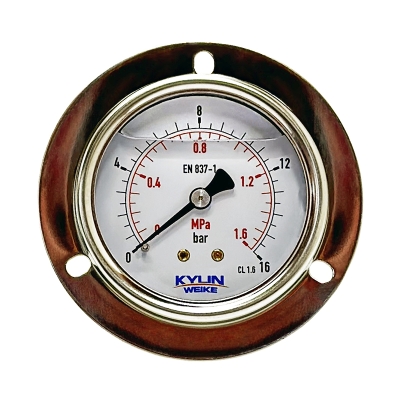 манометр осевой с фланцем kwi p150-63-cb-s-03-ff-16br&1.6mp (63 мм, 0-16 бар, 1/4")